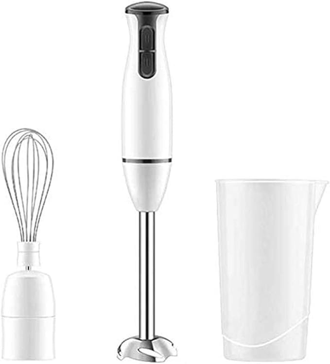 300 Watt 2-Speed Immersion Multi-Purpose Hand Blender Heavy Duty Copper Motor Brushed 304 Stainless Steel With Whisk Attachments