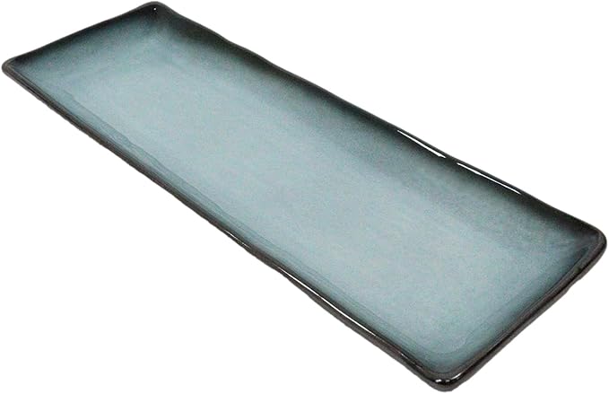 Ebros Gift Blue Sky Stars Artistic Seikai Porcelain Collection Dinnerware Serveware Kitchenware Set Asian Japanese Dining Restaurant Supply (Pack Of 5 Rectangular Serving Platter 14L)