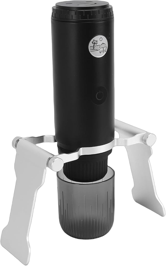 Zerodis 19Bar Portable Maker USB Rechargeable Cordless Coffee Machine for Grounds and Capsules Ideal for Travel and Camping Kitchen Appliances