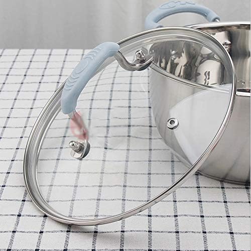 Cookware Set Kitchen Stainless Steel Soup Pot Saucepan Induction Safe Thickened Saucepan with Glass Lid 3 PCS/Set