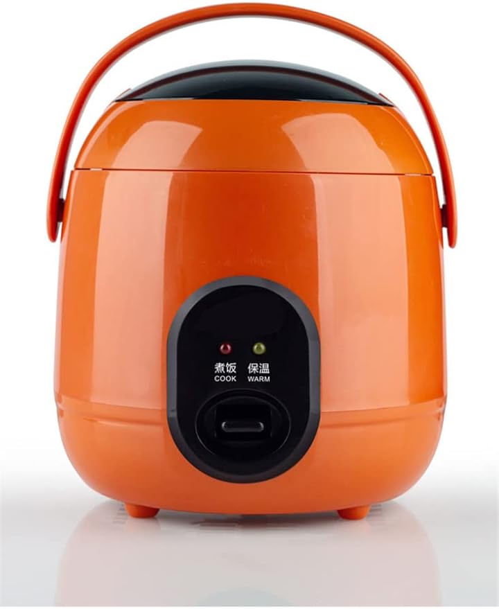 1.2L Mini Rice Cooker And Steamer Electric Cute Rice Cooker With 2 Layers Heating Multifunction 2-3 Person Kitchen Cooker (Orange)