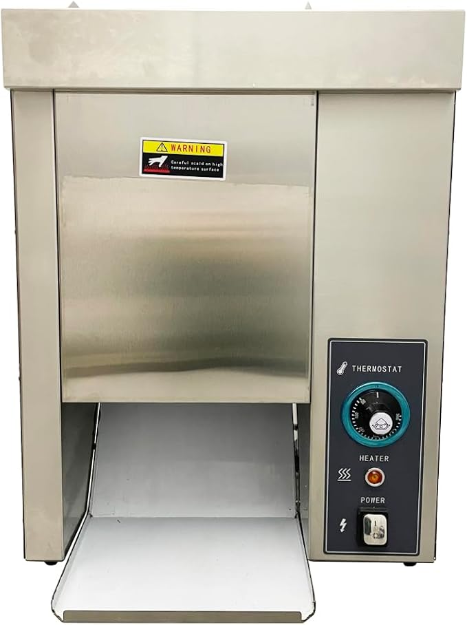 TECHTONGDA Commercial Burger Bun Toaster Electric Vertical Burger Baking Machine Automatic Conveyor Toaster for Burger Bun Bread Toast 2000W