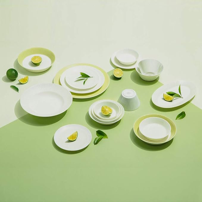 Hankook Chinaware 한국도자기 Lime Home Set for 6 Dinnerware Korean Fine Bone-China Dojagi Ceramic