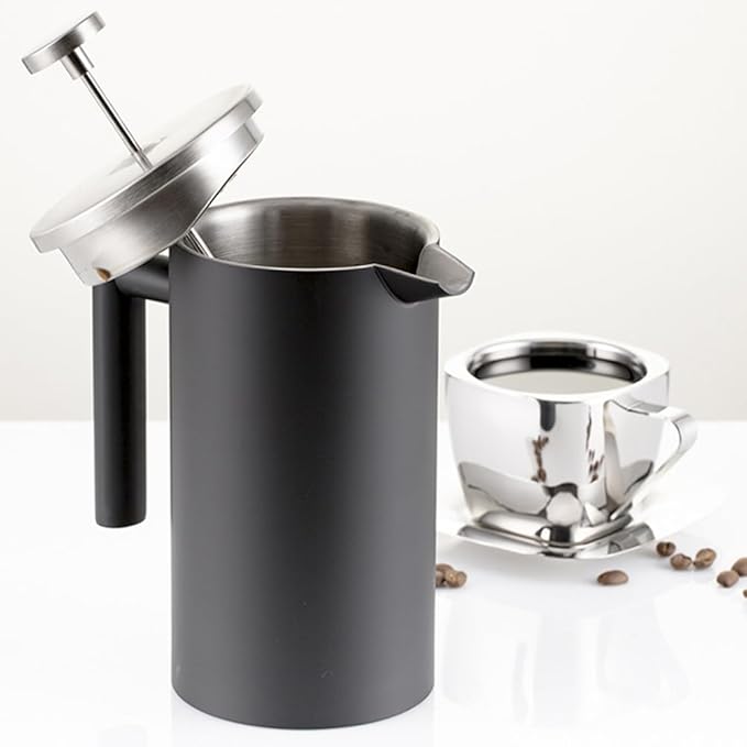 French Press Coffee MakerDouble Wall Stainless Steel Insulated Coffee Tea BrewerCoffee PotManual Espresso Coffee Machine (51oz)