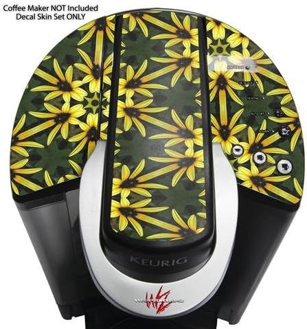 Decal Style Vinyl Skin compatible with Keurig K40 Elite Coffee Makers Daisy Yellow (COFFEE MAKER NOT INCLUDED)
