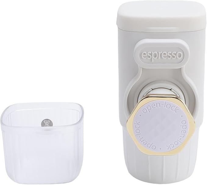 Small Travel Coffee Maker Easy to Use Portable Coffee Maker Compact and Versatile Manually Operated Machine for Home and Office (White)