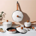 Mai Fanshi Octagonal Non-Stick Cookware Set Plasma Tech Durable Wok Frying Pans &amp Soup Pot for Induction/Gas