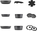 Multifunctional Nonstick Pots and Pans Practical Dishwasher Safe Cookware with Detachable Handle Kitchen Cooking Set Cooking Set