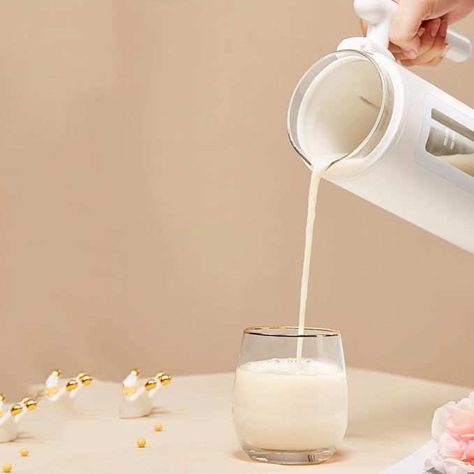 Soymilk Machine Soy Milk Maker Automatic Portable Electric Heating SOYA-Bean Milk Stir Rice Paste Maker Filter-Free 350ml(E)