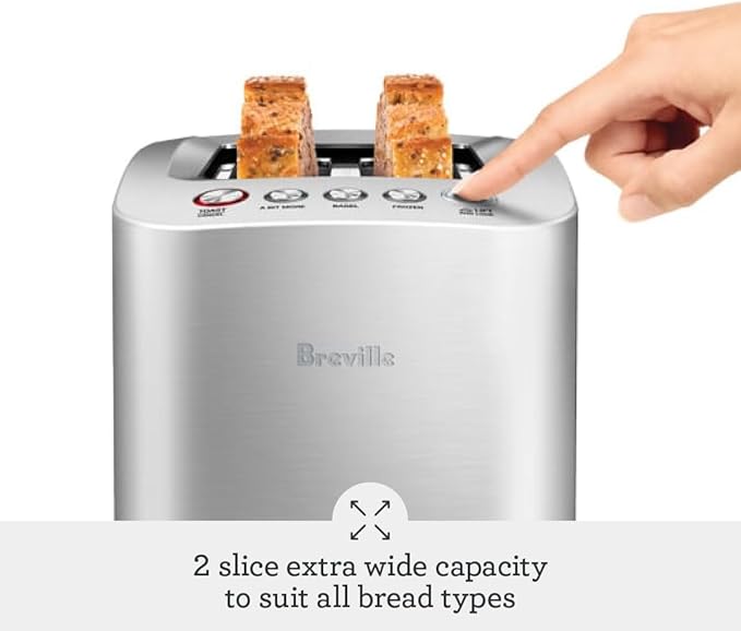 Breville BTA820XL Die-Cast Smart Toaster 2 Slice Brushed Stainless Steel