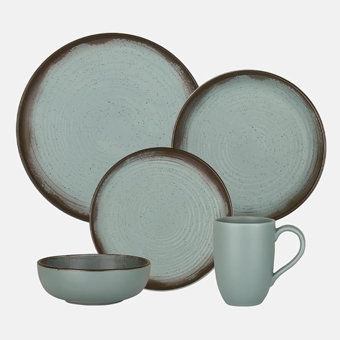 Oxford Contempo Polaris Stoneware 20 Piece Dinnerware Set Service for 4