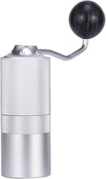 Portable Manual Coffee Maker &amp Hand Grinder - Perfect for Camping Travel and Office Use Black(Silver)