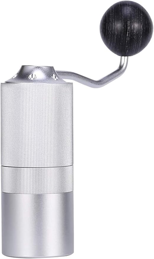 Portable Manual Coffee Maker &amp Hand Grinder - Perfect for Camping Travel and Office Use Black(Silver)