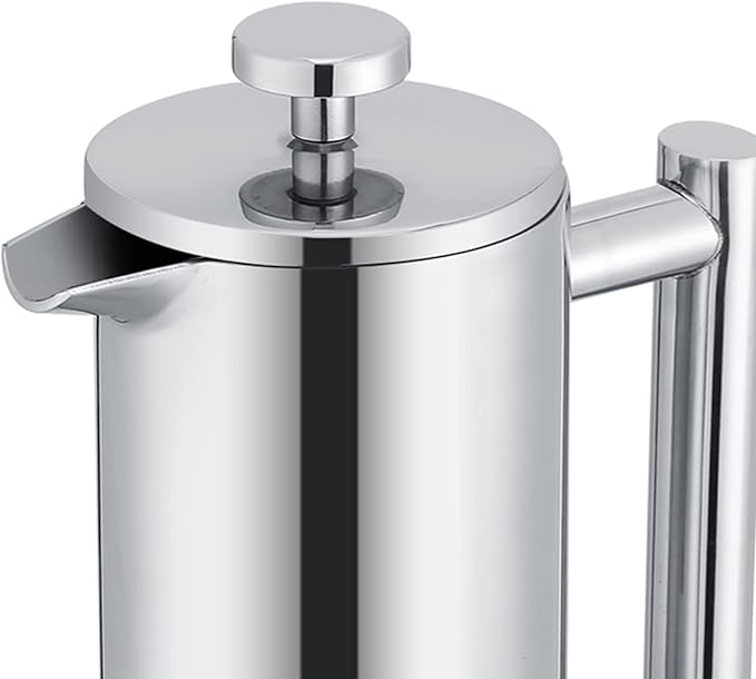 Yosoo 350ML Stainless Steel French Press Coffee Maker Double Wall Insulated Tea Pot with Precision Filter for Home Office Coffee House