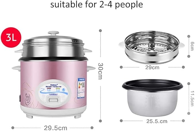 Rice Cooker and Steamer Household Non-Stick Rice Cooker Warm Function for 1-8 People (4L700W) ()