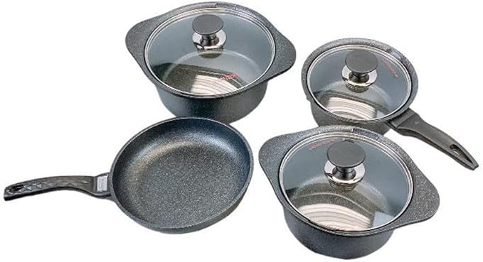 MADE IN KOREA Nonstick Pots and Pans Induction Marble Coating Cookware Set