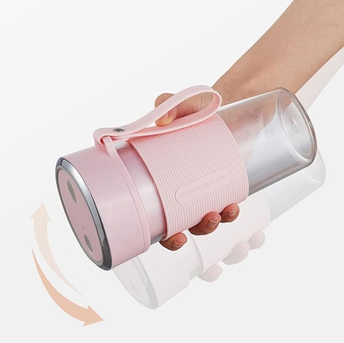 Blender for Shakes and Smoothies – 300ml Portable Blender USB Rechargeable – Multifunctional Smoothie Maker with Ultra Sharp Blades and Non-BPA Blender Bottle – Ideal for Traveling Gym Office