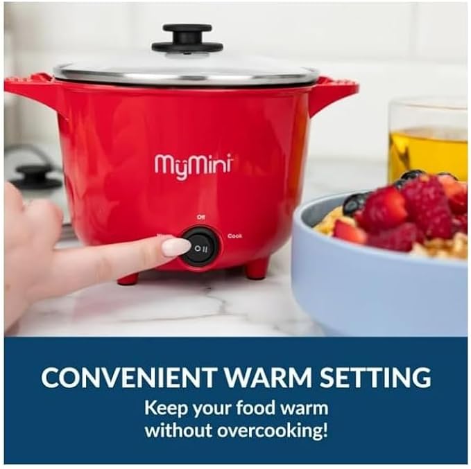 My~Mini 32 oz Electric Multi-Cooker Pot 260 watts ~ (Red)