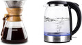 COSORI Pour Over Coffee Maker with Double-layer Stainless Steel Filter34 Ounce &amp Electric Kettle with Upgraded Stainless Steel Filter and Inner Lid Wide Opening Glass Tea Kettle1.7L Black