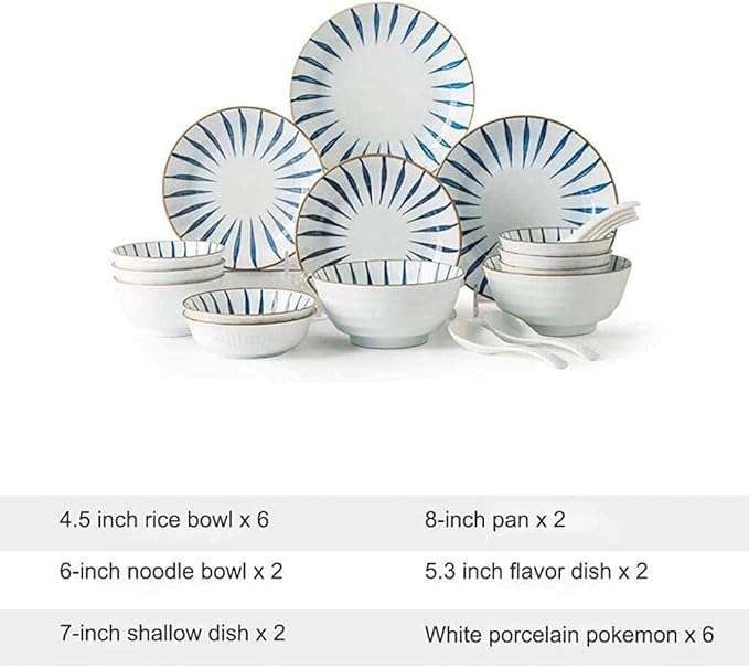 Dishes/Plate/Bowl Set18 Pieces Ceramics Dinner Sets Vintage Hand Painted Porcelain Tableware Set Housewarming Gifts