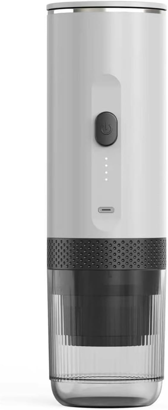 AYNEFY Portable Machine Compact Design 20Bar Pressure Coffee Maker Rechargeable for Travel and Office Use (White)