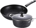Pots and Pans Set 2 Pcs Cookware Set Kitchen Soup Saucepan Thickened with Lid Soup Pot Kitchen Supplies Kitchen Cooking Set