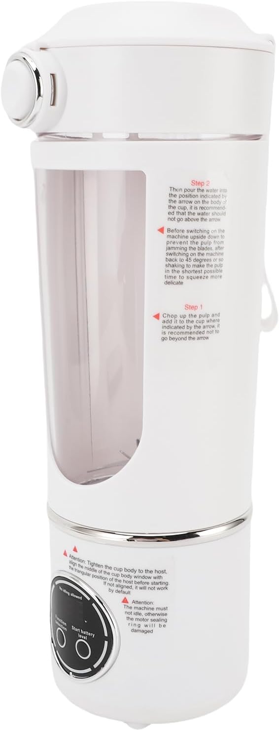 Portable Blender Magnetic Induction Blender Compact with 1500mAh Battery Dishwasher Safe Design Ideal for Shakes Juices Smoothies &amp Home Office Gym Travel (White)