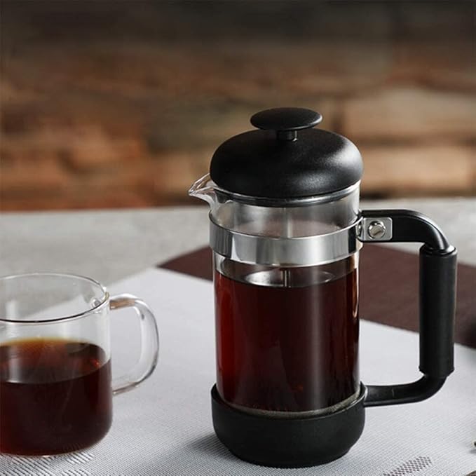 Press Coffee Maker Coffee Press CaffettiereCoffee MakerCoffee Tea Press Coffee Maker Glass Coffee Tea Maker Double Wall Insulate Heat Resistant Glass Tea Coffee PressScreens with Glass Handle No