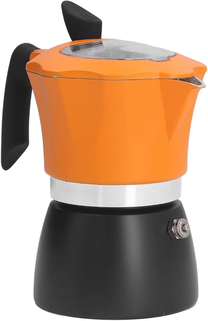 Pwshymi Coffee Maker Classic Italian Style Double Color Aluminum Stove for Home Office 150ML Capacity