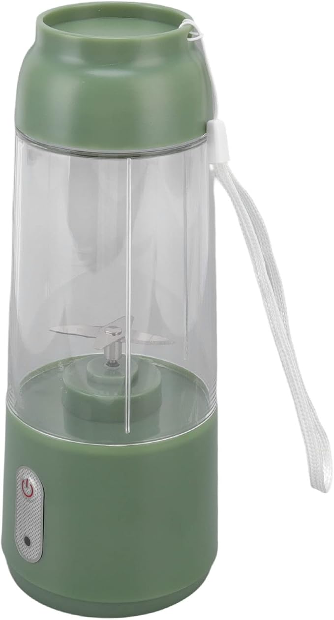 300ML Cup Blender Portable Blender Cup USB Charging Wireless Electric Blender Mini Personal Blender with Stainless Steel Blad for Mixing for Travel(Green)