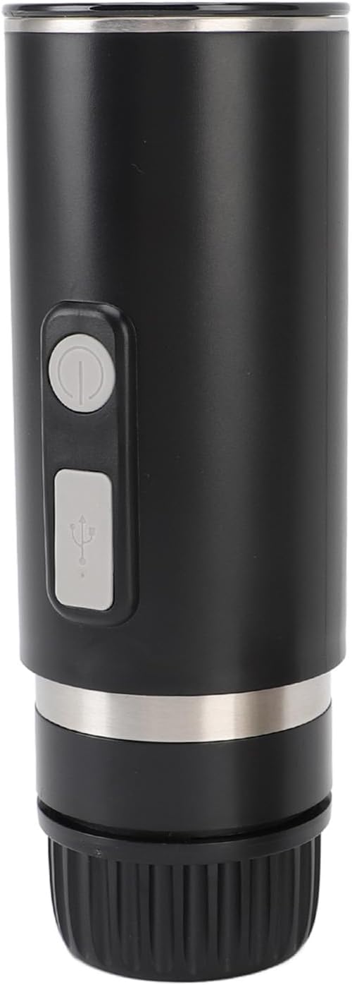 Fabater Portable Espresso Maker Rechargeable 800mAh Battery Electric Coffee Machine for Ground Coffee Capsules Car Charger Included with Travel Camping Office Home Use