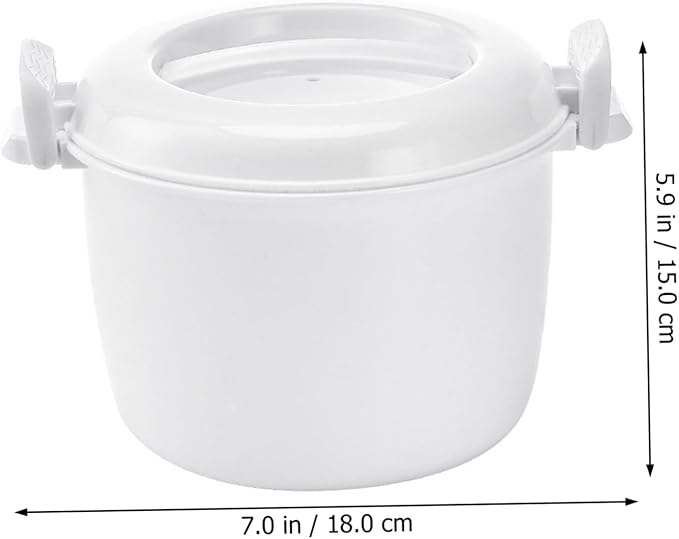 ABOOFAN 2pcs Microwave Rice Cooker Multi-purpose Food Container for Portable and Convenient Rice of Food-grade for Safe Use for Prep