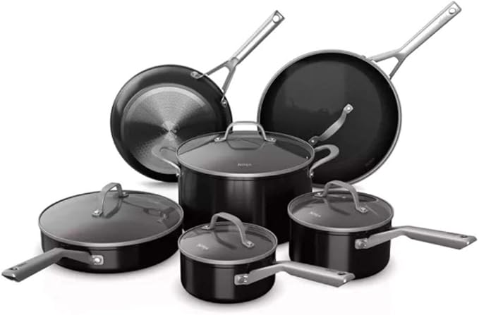 Ninja Foodi Never Stick 11pc Nonstick Cookware Set - Black