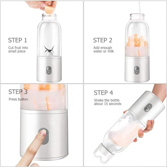 Portable Blender Personal Blender with USB Rechargeable Mini Fruit Juice Mixer Personal Size Blender for Smoothies and Shakes 500ml (Size : 1)