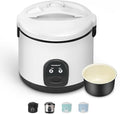 Electric Rice Cooker with One Touch for Asian Japanese Sushi Rice 10-cup Uncooked/20-cup Cooked Fast&ampConvenient Cooker with Steamer Stainless Steel Housing and Auto Warmer White
