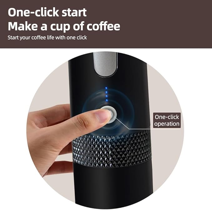 Decdeal Electric Espresso Coffee Machines 6oz Single Serve Mini Coffee Maker with Cup Automatic Brew for Camping Travel Car Hiking Office