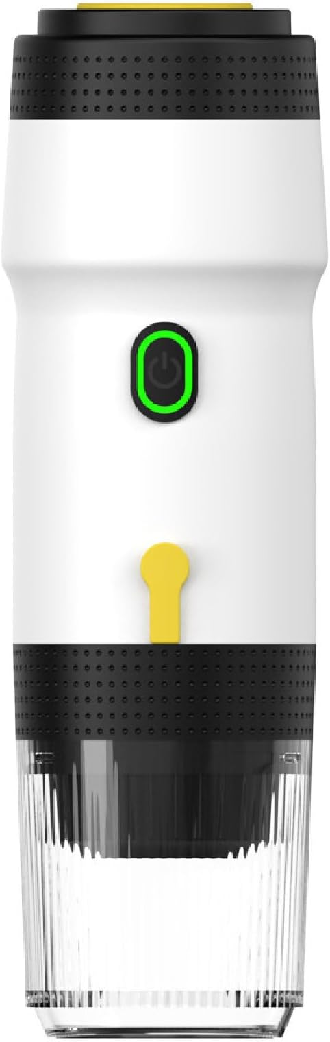 APLUSH Portable Coffee Maker60Ml Electric Wireless Espresso Coffee Machine for Coffee Capsule/PowderTravel Coffee Maker for Camping Travel Hiking OfficeWhite