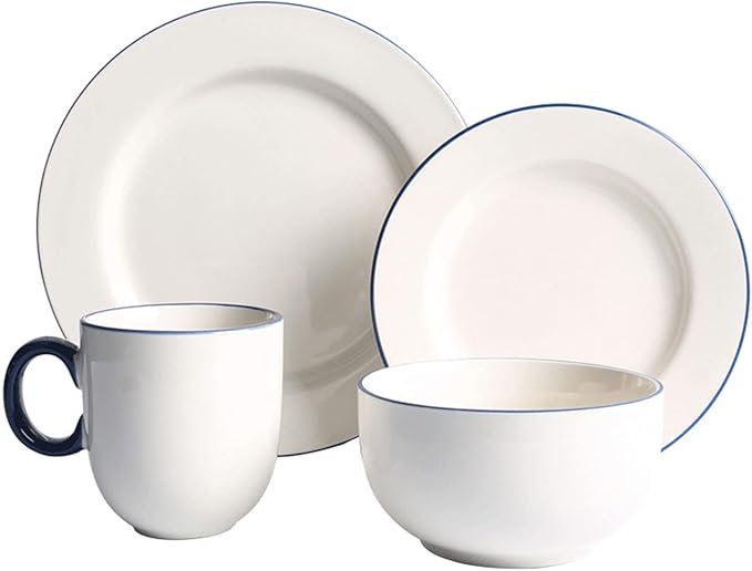 Palace Style Porcelain Dinner Set Ceramic Dinnerware Set 24-Piece Kitchen Dinner Set Plates Bowls Service for 6 Porcelain Round Embossed Dish Set