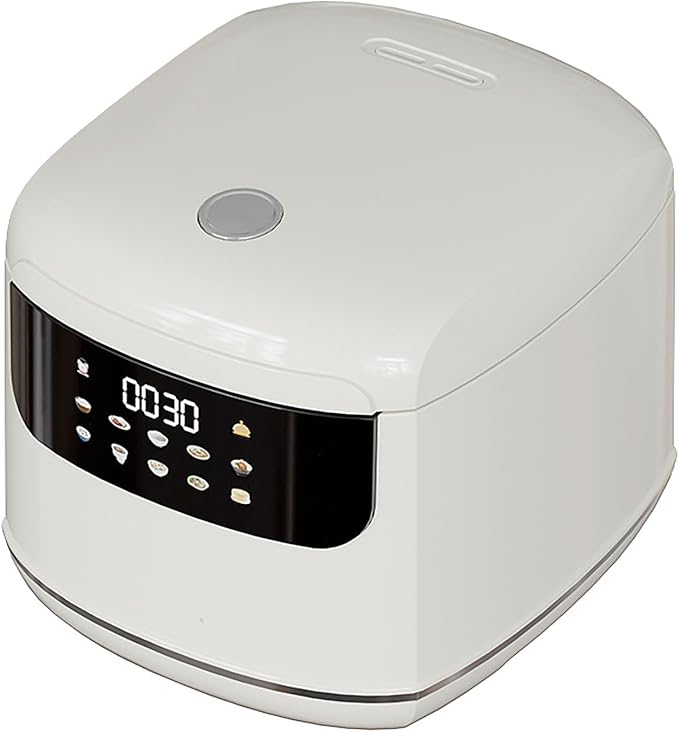Mini Rice Cooker 2L Smart Electric Rice Pot 1-2 People 10 Menu Settings 24 Hours Reservation and Keep Warm Function Touchscreen Timer 400W for Home or Office
