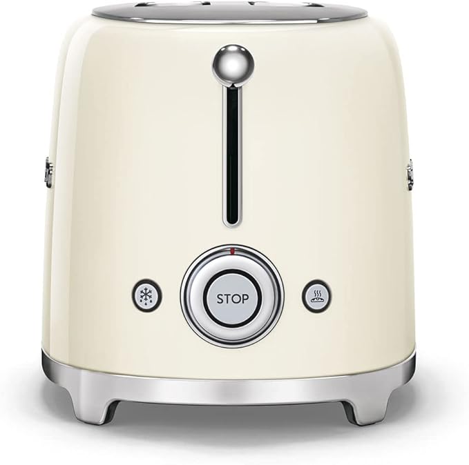 Smeg Retro Drip Coffee Machine and 2-Slice Toaster Bundle Cream