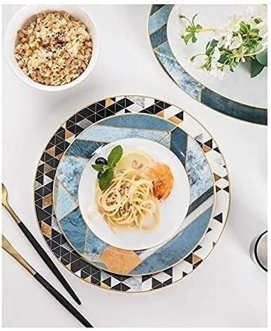 Dinnerware Set Dinner Party Tableware Service Set Dinnerware Sets Nordic Retro Style Bowl/Soup Pot/Dish/Spoon|Bone China Dinner Sets European Style Porcelain Combination6 People