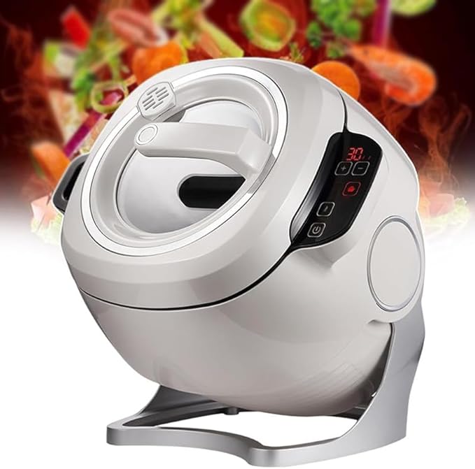 Automatic Cooking Machine 6l Multifunctional Cooking Machine Rice Cooker with 360° Rotating &amp 3 Speed Adjustable for Stir Frying Stewing Cooking