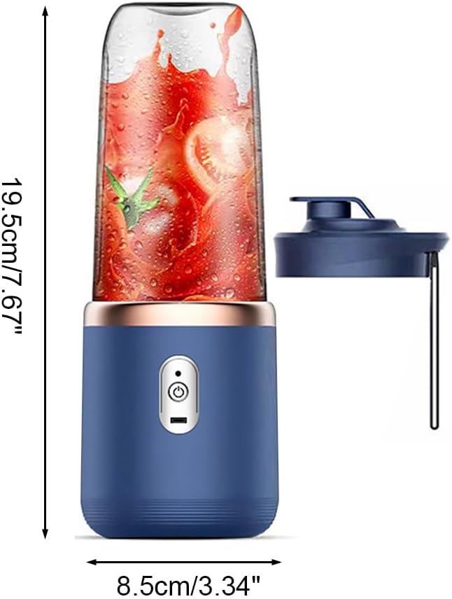 Portable Blender Wireless Personal Size Blender with 6 Sharp Blades Mini Fruit Juice Blender for Shakes and Smoothies