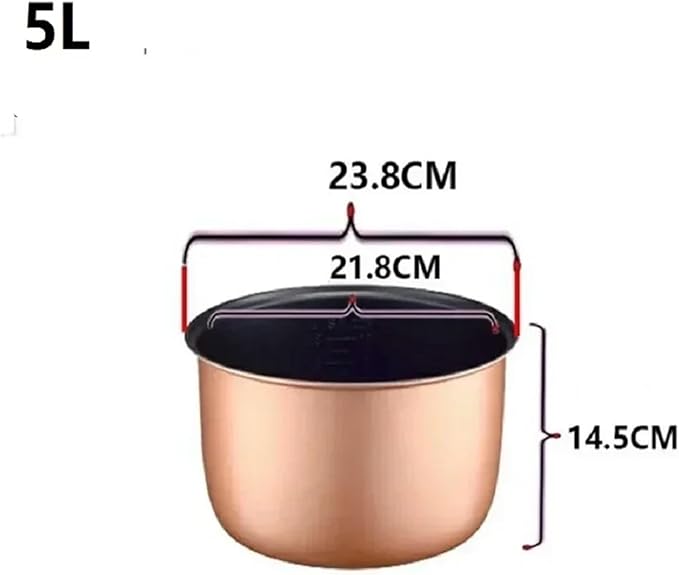 2L 3L 4L 5L Gold Rice Cooker Pot Aluminum Alloy Tank for Intelligent Rice Cookers Bowl Tank(4L)