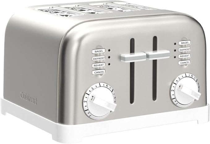 Cuisinart CPT-180WP1 4-Slice Metal Classic Toaster White/Stainless Steel