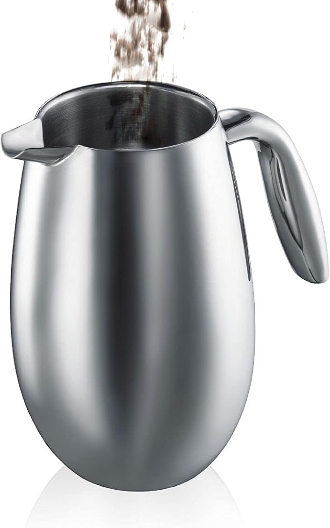 Bodum 17 oz Columbia Thermal French Press Coffee Maker Insulated Double Wall Stainless Steel Chrome