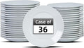 Stoneware Wide Rim Commercial Grade Dinnerware Bright white Dessert Plate 5.5 Case of 36
