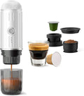 BENFUCHEN Portable Electric Espresso Machine Travel Coffee Maker for Camping On the Go Car Coffee Maker Self-Heating with USB-C With Ground Coffee &amp N Espresso Capsule for RV/Hiking/Office Whi