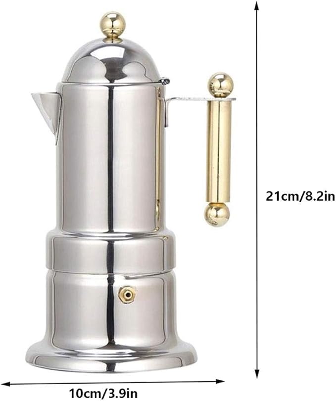 Automatic Coffee Machine Filter - 200ml Stainless Steel Espresso &amp Cappuccino Maker for Home Kitchen