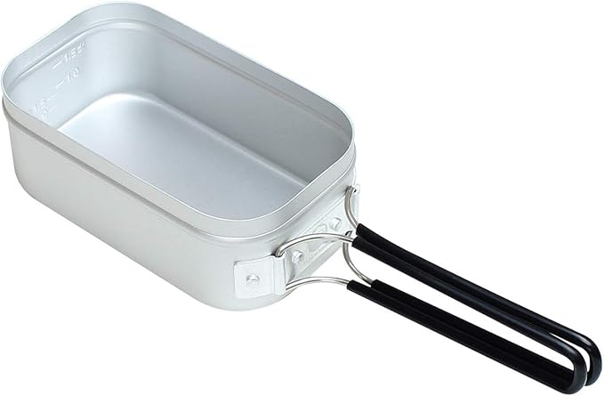 Field to Summit OFCARC1 Rice Cooker 1.5 Cups Meal Box With Scale Aluminum Anodized Cookware Bento Box Convenient Outdoor Camping Tableware Pot Mess Tin Handle Included Polished